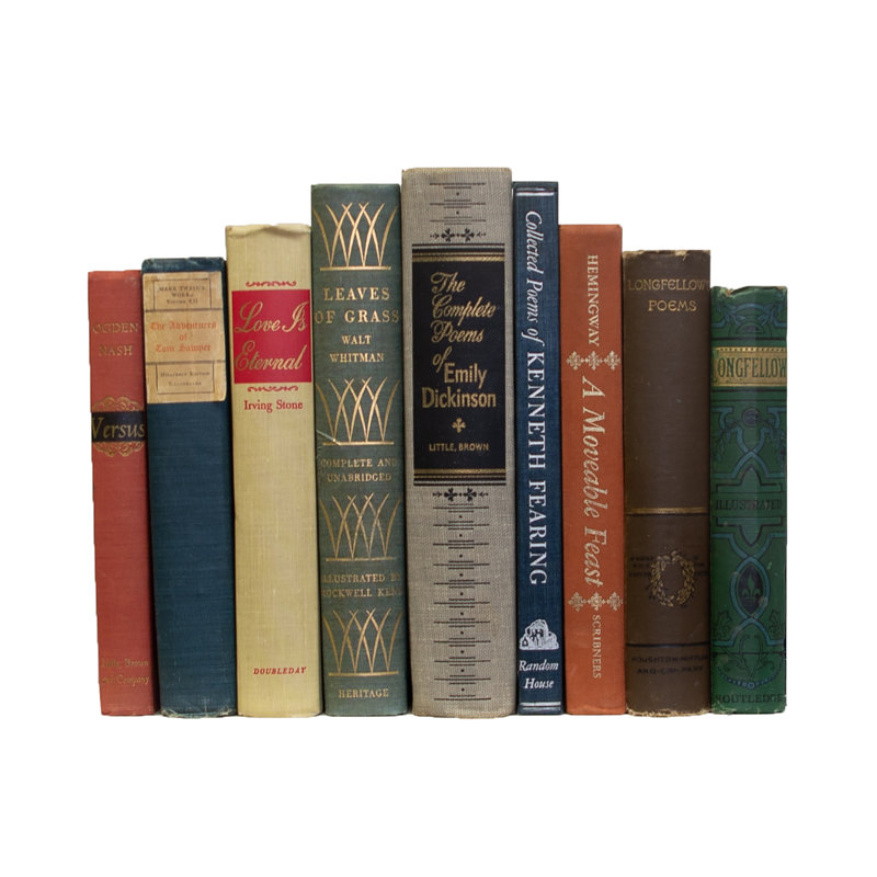 Decorative Books - Vintage American Classics Book Bundle - Subject Books by the Foot