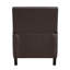 Chaise inclinable avec cadre en bois massif, similicuir brun foncé, garniture cloutée brune, construction, pieds noirs-965501660