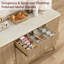 Buffet 54 po avec rangement cannelé, buffet moderne avec tiroir et tablettes réglables, table basse Mid-Century pour le salon, la salle à manger-8727007