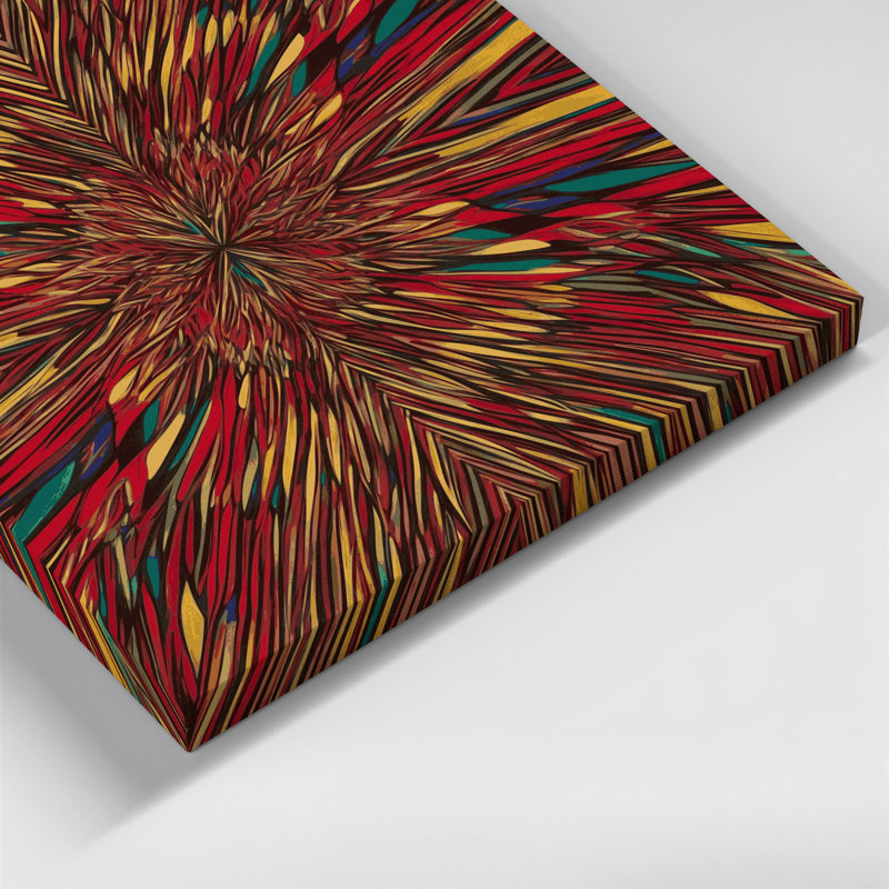 Art mural sur toile noir Op Art 41, H 11 po x l 14 po