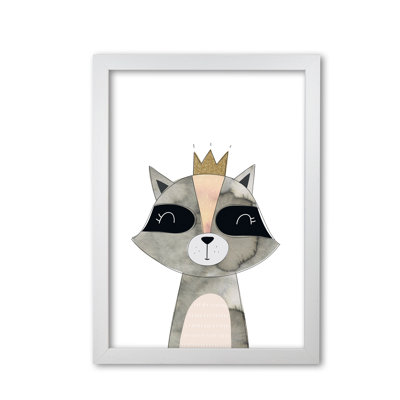 Scandi Grey Raccoon 1 Piece Painting