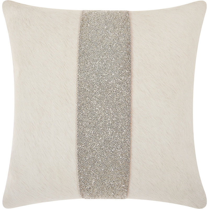  Coussin Natural, Blanc / argent