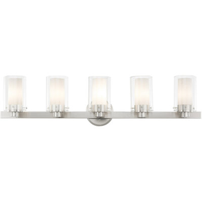 Éclairage pour meuble-lavabo 5 lumières l 35,5 po