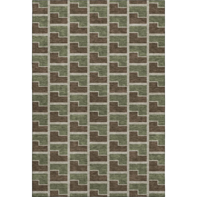 Tapis géométrique lavable à la machine de qualité supérieure Mayfield AMF2416