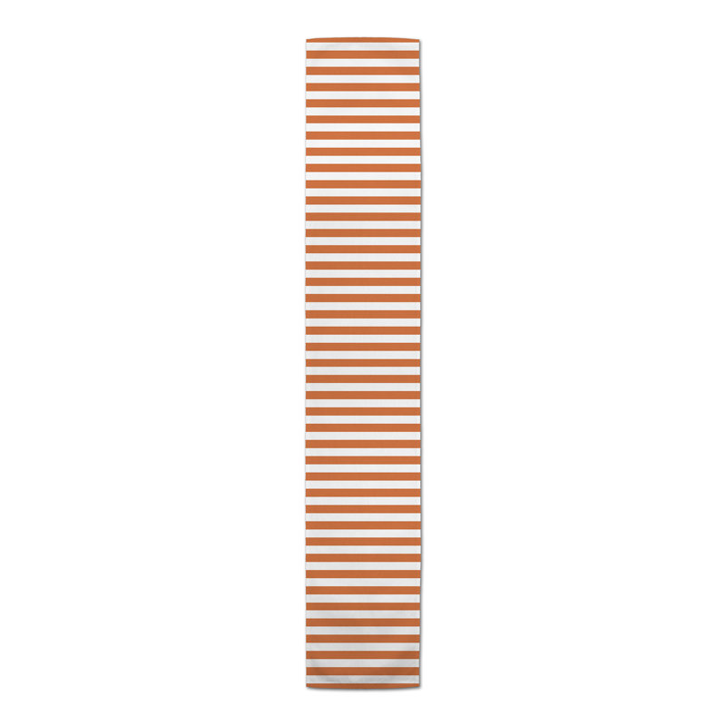 Chemin de table Chelene, P 16 po x L 72 po, Orange, Rayé
