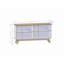 Yonkers 63" Mid-Century Modern Sideboard with 4 Shelves in Off White and Natural-1212492832