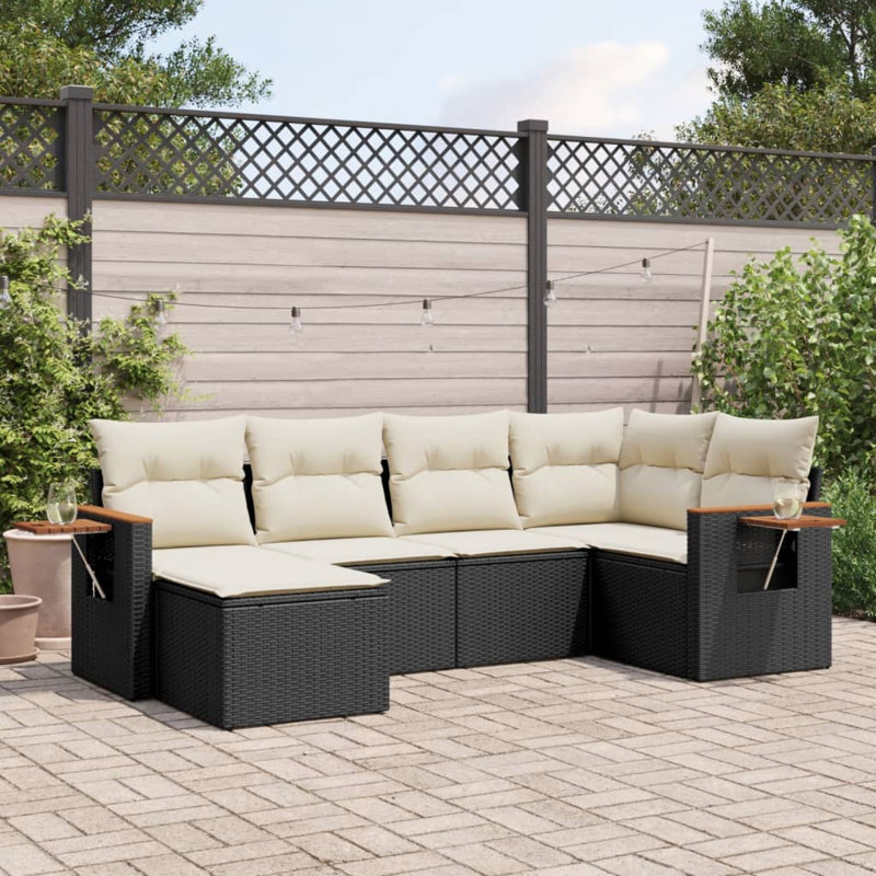 Vidaxl Garden Sofa Set Black