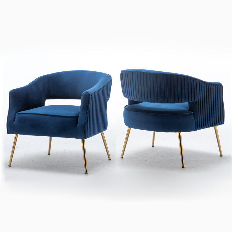 Chynna Velvet Armchair, Blue