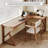 Simple Pine Solid Wood L - Shaped Desk