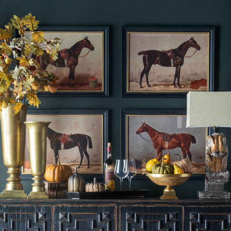 English Riding Horses Framed Print