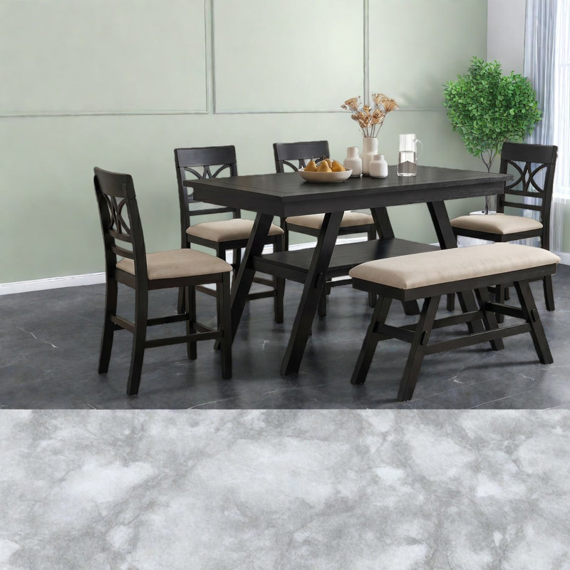 Ensembles de table de salle à manger (doivent inclure la table et la chaise) avec rangement en bois rustique