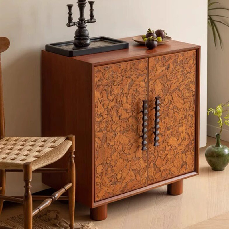 Mid-Century Solid Ash Wood Entryway Cabinet