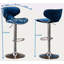 Tabouret de bar pivotant rembourré en velours, ensemble de 2