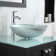 Wonline 16.34'' Tempered Glass Circular Bathroom Sink with Faucet