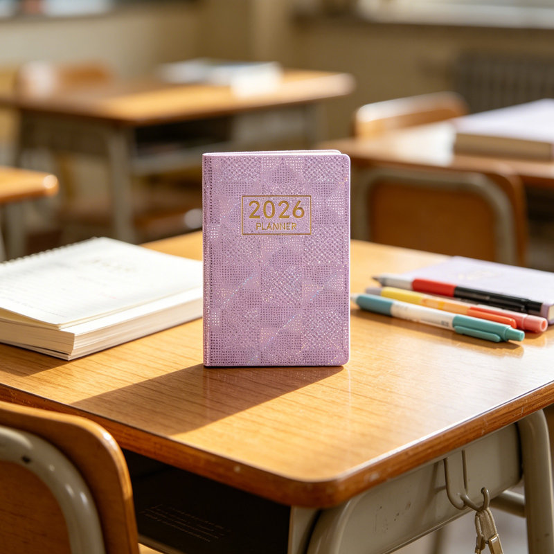 Horaire cahier anglais A7, Purple