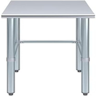 Express KitchQuip 35" H x 18" L x 24" D Open Base Stainless Steel Commercial Work Table with Adjustable Feet – NSF Certified