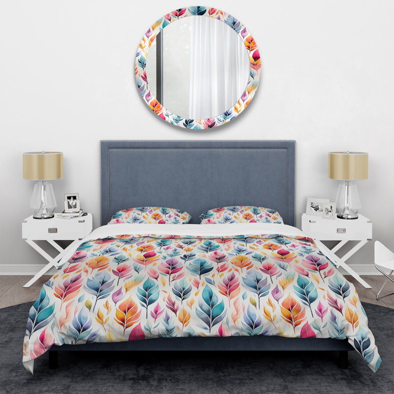 Ensemble de housse de couette Ikat, Housse de couette pour grand lit et 2 taies décor