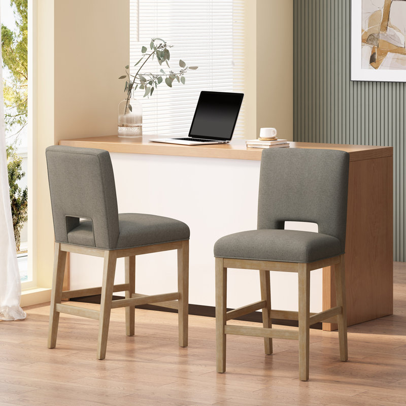 TABOURET DE COMPTOIR, Gris, 1, Brun