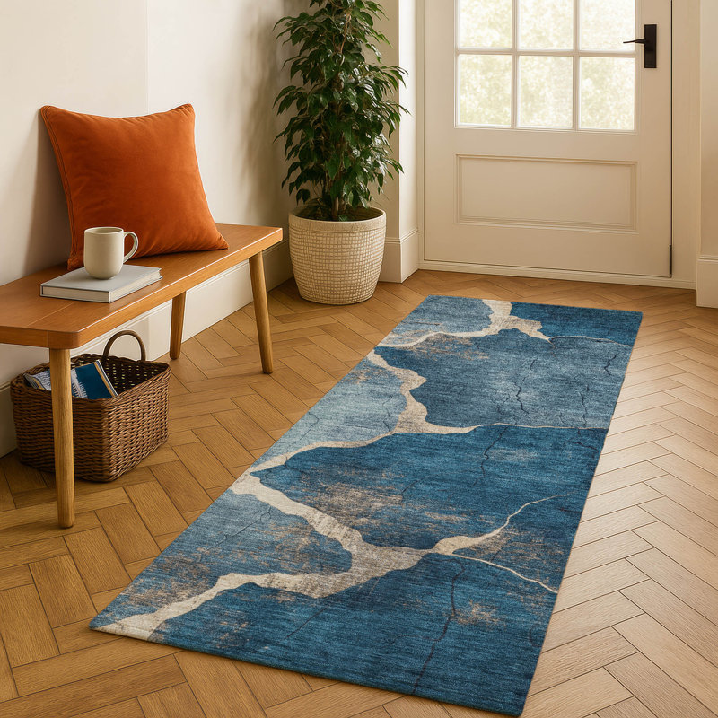 Premium Machine Washable Jakiyra AMF1889 Abstract Rug/AMF1889NA, Runner 2'3" x 7'6"
