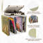 Rangement pour disques vinyles 1 cube, caisse de rangement empilable en bois, blanc et or | Boîte de rangement modulaire avec séparateurs, d'une capacité de 55 à 70 disques