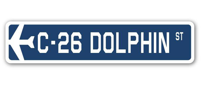Plaque de rue Blomkest C-26 Dolphin Air Force, H 8 po x l 36 po x P 1 po