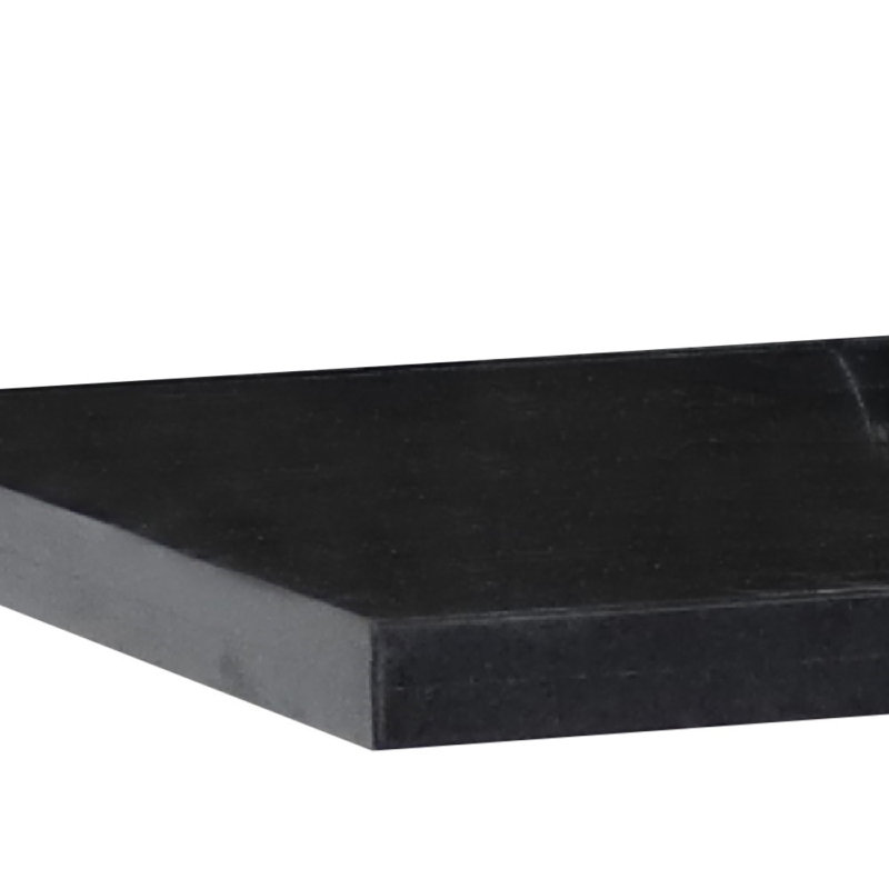 25" Black Galaxy Granite Top with Oval Ceramic Sink