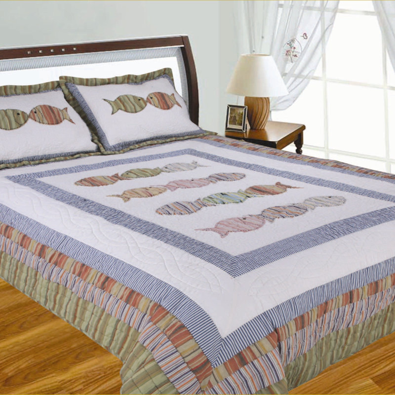 Collection de courtepointe Handcrafted Fish
