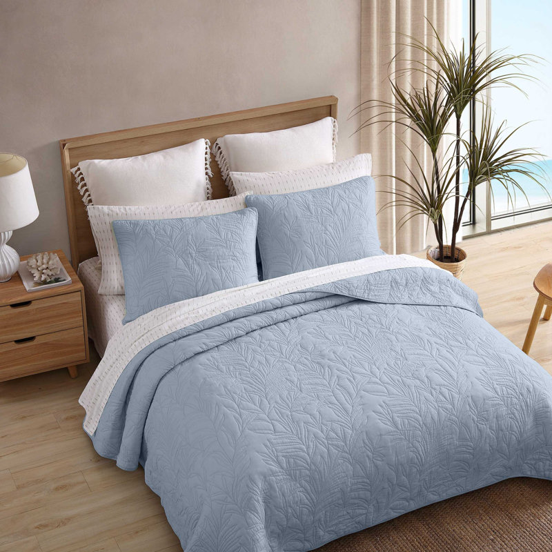 Solid Costa Sera 100% Cotton Envelope Sham, Blue, King