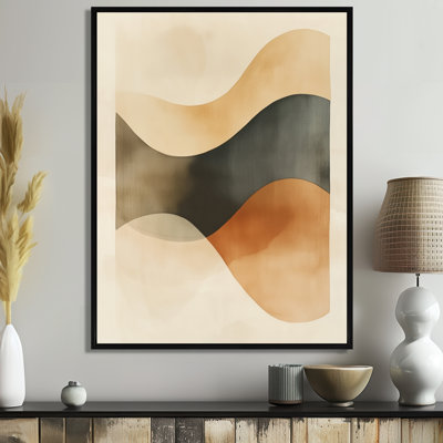 Toile neutre neutre, art abstrait beige, Waigand
