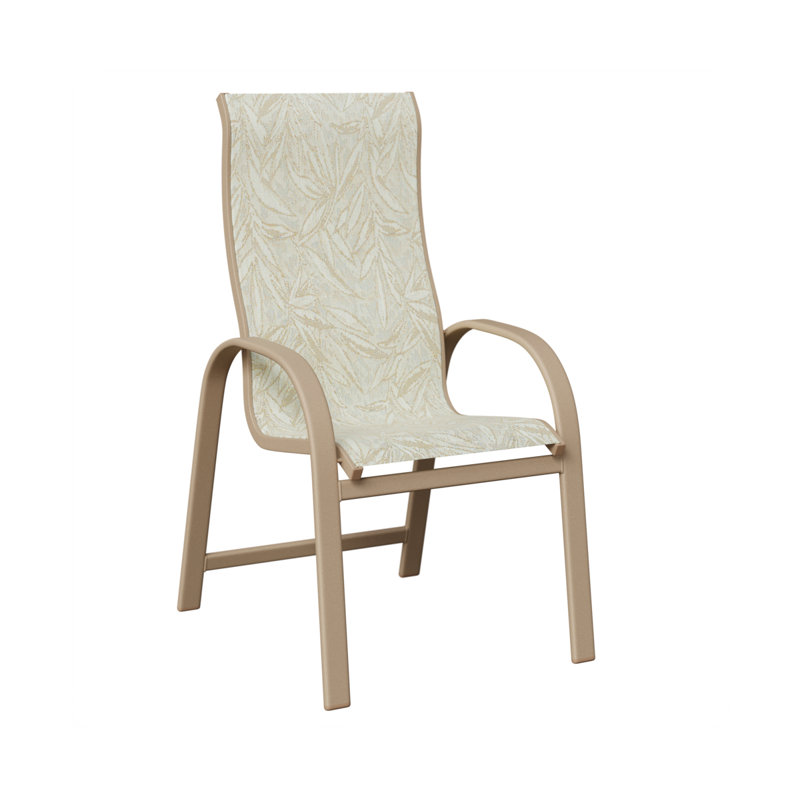 Chaise berçante à haut dossier berlinois Berlin Gardens, Aluminium moucheté Sahara, Montego Bay