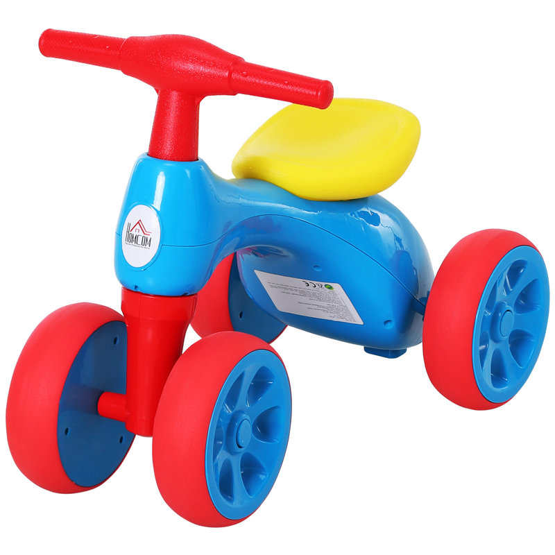 Alois Isabelle & Max Baby Balance Bike Toddler Safe Training 4 Wheels Storage Bin, Blue