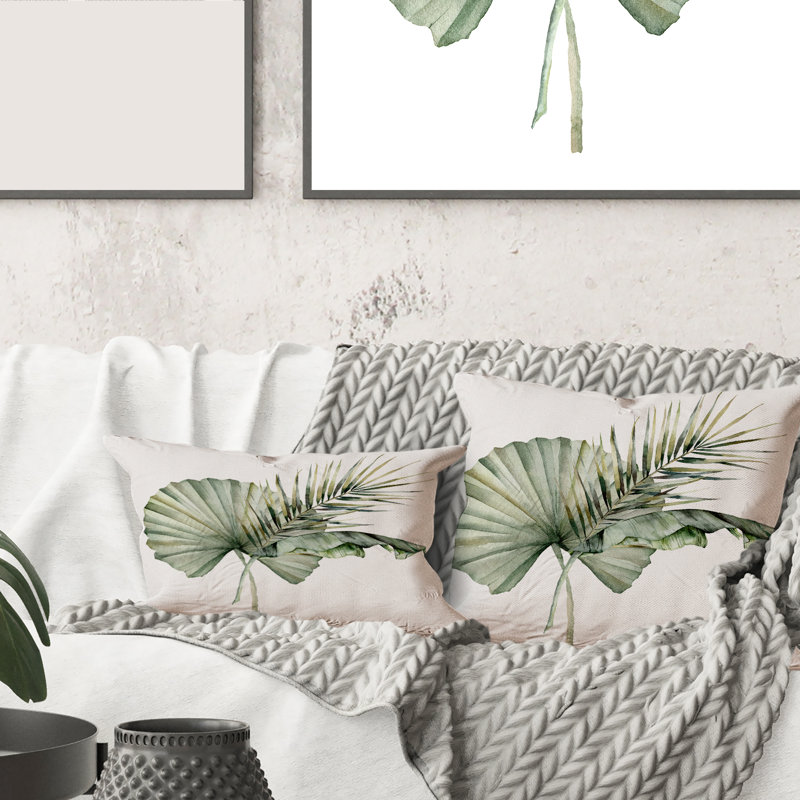 Housse et insert de coussin carré Tropical, 16" x 16"
