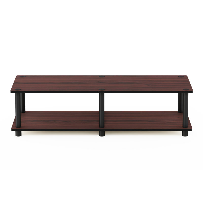 Lapidge Unfinished TV Stand for TVs up to 43", Dark Cherry / Black