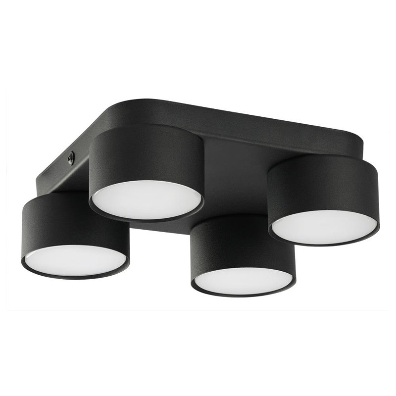 Avello Flush Mount, Black, Black