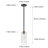 1-Light Simple Glass Pendant Light with Linen, Adjustable Swivel Canopy for Kitchen Island, Dining Rooms, Entryways