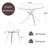 Lousha 6 - Person Glass Top Pedestal Dining Set-1000709427-1000709581