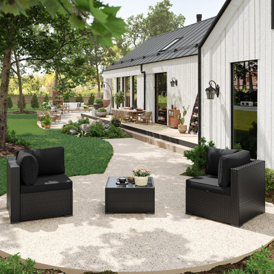 Patio Safo pour 3 personnes avec coussins