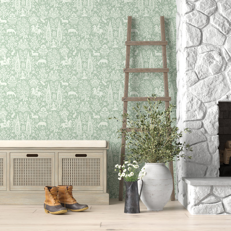 Madelyn 10.05m x 53cm Wallpaper Roll, Sage Green