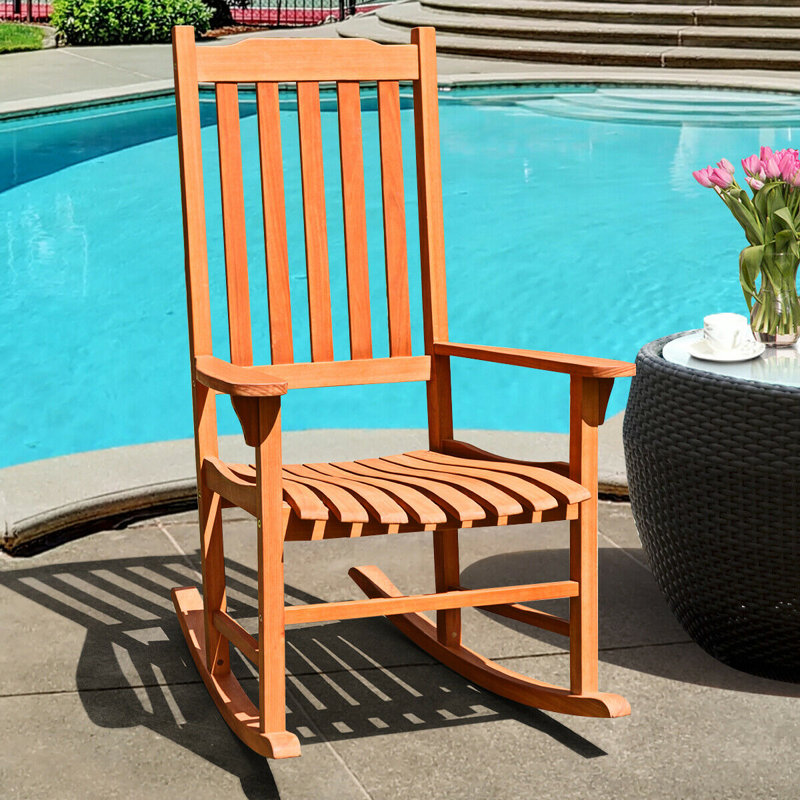Chaise berçante d'extérieur simple pour terrasse