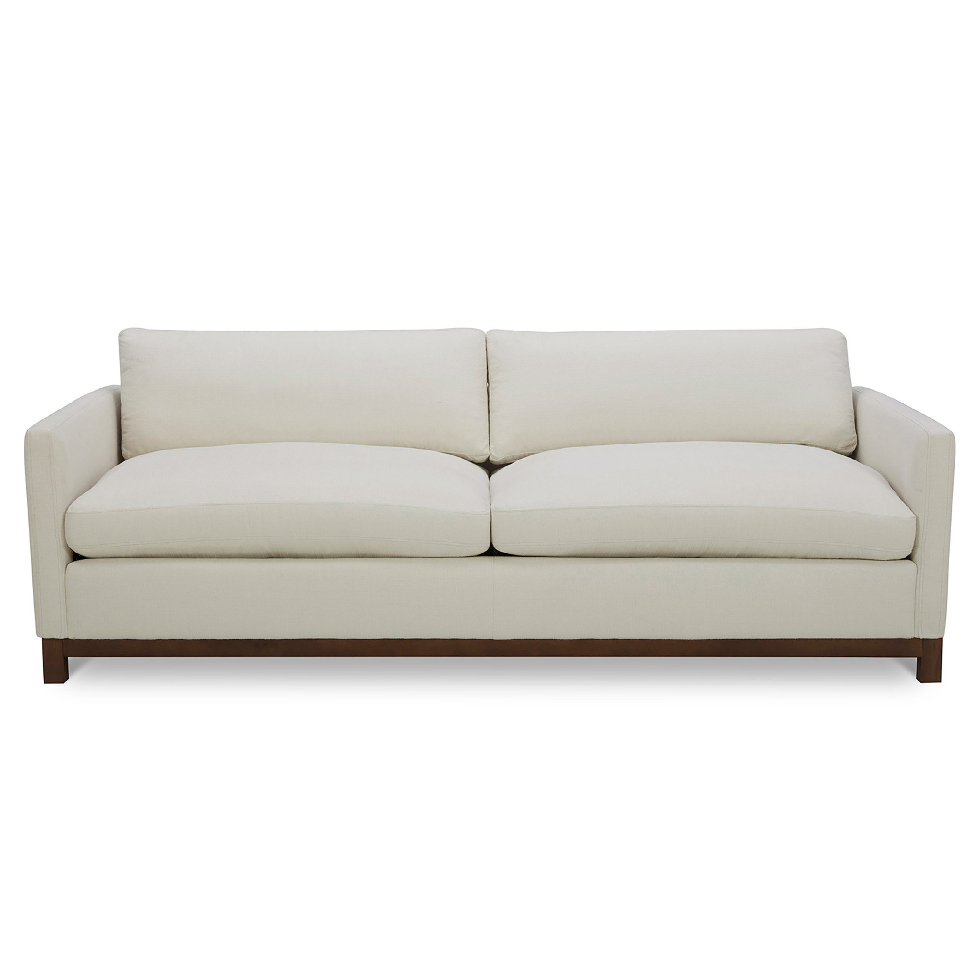Liz 85" Upholstered Sofa, Flannigan Cotton Tweed, 32.28"H x 101.97"W x 39.37"D, Dark Brown
