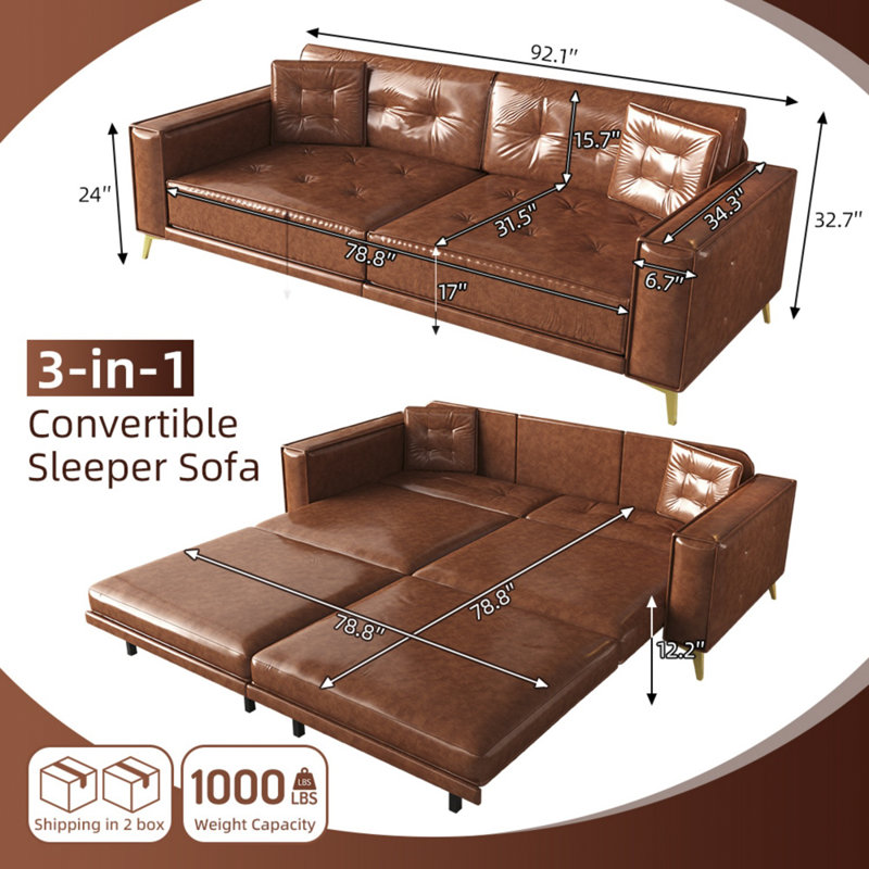 Modern Convertible Sofa Bed