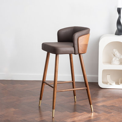 Walnut Upholstered Back side Chair(Set of 2)