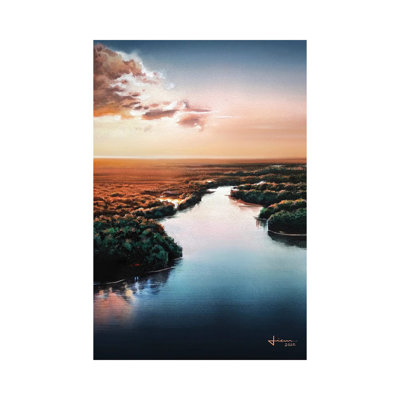 Sunset by Liam Kumawat - Wrapped Canvas Painting