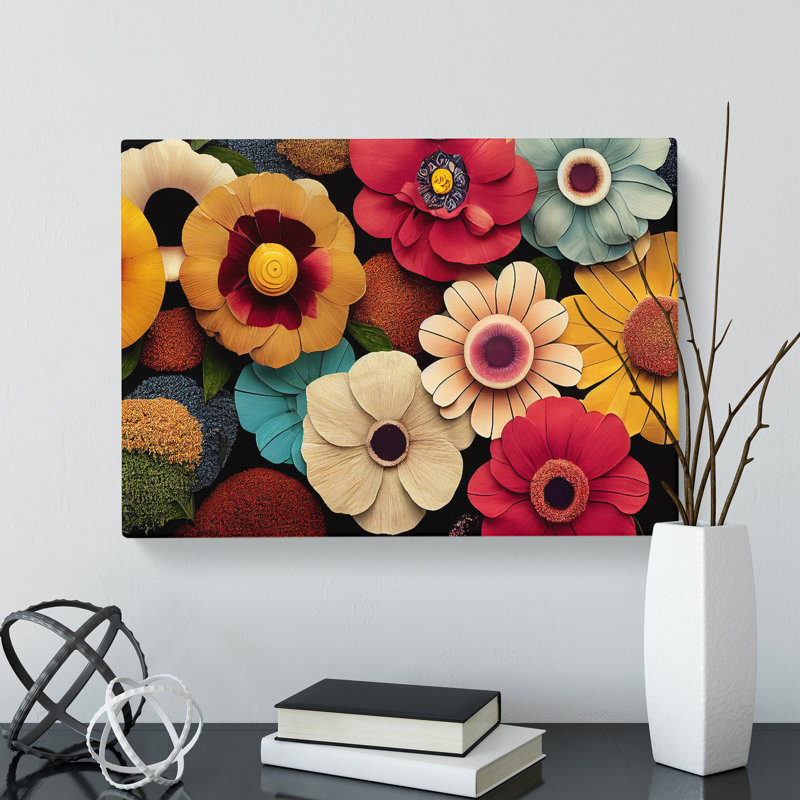 Beautiful Flower Market - Wrapped Canvas Print, 35cm H x 50cm W x 3cm D