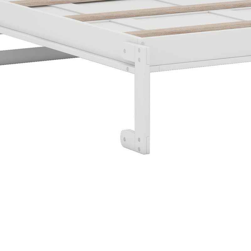 Lit escamotable avec tablettes Murphy, Blanc