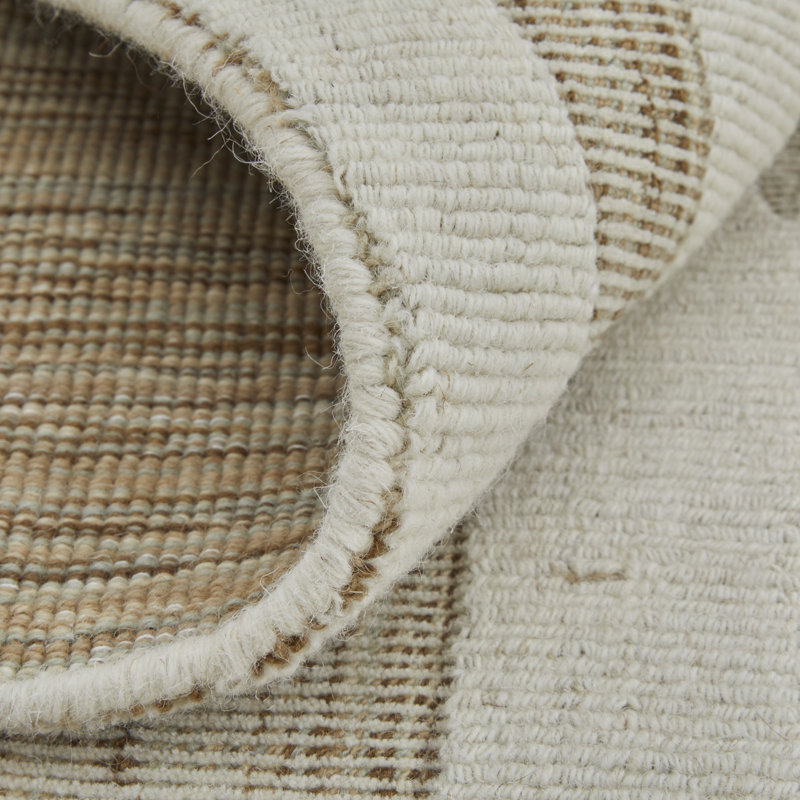 Peconic Modern Abstract, Tan/Ivory Area Rug, Rectangle 5' x 8'