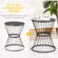 Table d'appoint de patio, table de bout de jardin avec sablier, table d'appoint, table de patio