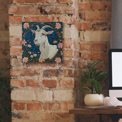  'Goat' by Jennie Smallenbroek Canvas Wall Art, 12" x 12"