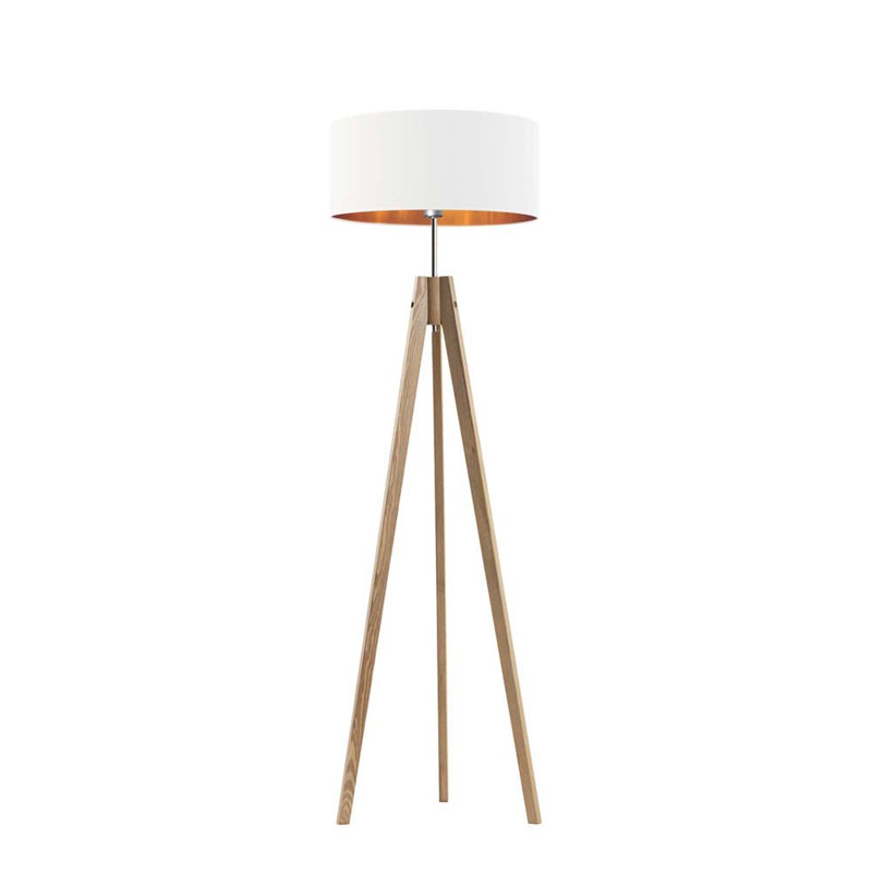 Sedalia 138cm Tripod Floor Lamp, Gold, White