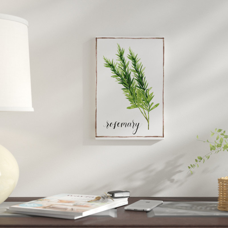 « aquarelle herbes v », impression sur toile, H 40 po x l 26 po x P 1,5 po, Toile tendue, Pas de tapis